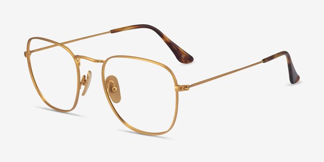 Ray-Ban RB8157V Frank Matte Gold TitaniumMontures de lunettes de vue d'EyeBuyDirect, Vue d'Angle