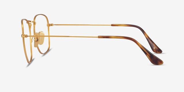 Ray-Ban RB8157V Frank Matte Gold TitaniumMontures de lunettes de vue d'EyeBuyDirect, Vue de Côté