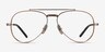 Ray-Ban RB8225V Aviator Rose Gold Tortoise TitaniumEyeglass Frames from EyeBuyDirect, Front View