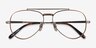 Ray-Ban RB8225V Aviator Rose Gold Tortoise TitaniumEyeglass Frames from EyeBuyDirect, Closed View