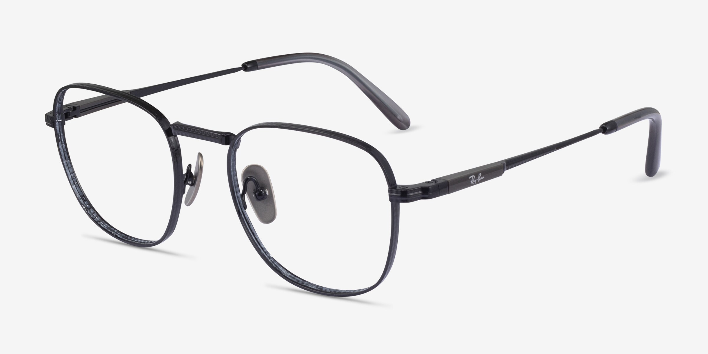 Ray-Ban RB8258V Frank - Square Shiny Black Frame Eyeglasses Ray-Ban RB8258V Frank - Square Shiny Black Frame Eyeglasses