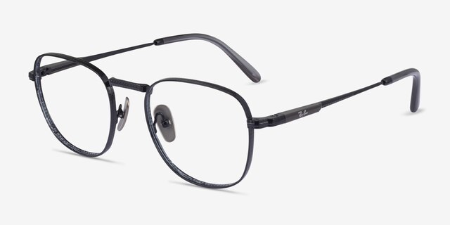 Ray-Ban RB8258V Frank Black TitaniumEyeglass Frames from EyeBuyDirect, Angle View
