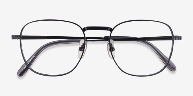 Ray-Ban RB8258V Frank Black TitaniumEyeglass Frames from EyeBuyDirect, Closed View