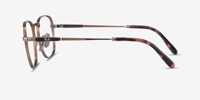 Ray-Ban RB8258V Frank Brown TitaniumEyeglass Frames from EyeBuyDirect, Side View