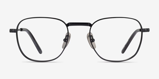 Ray-Ban RB8258V Frank Shiny Black TitaniumEyeglass Frames from EyeBuyDirect, Front View