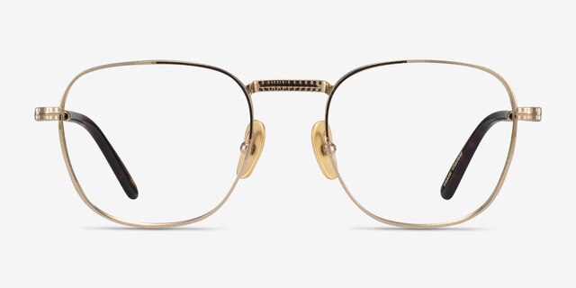 Ray-Ban RB8258V Frank Gold TitaniumEyeglass Frames from EyeBuyDirect, Front View