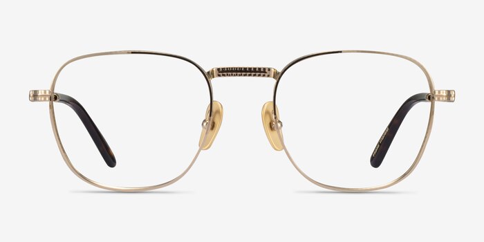 Ray-Ban RB8258V Frank Gold Titanium Eyeglass Frames from EyeBuyDirect