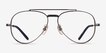 Ray-Ban RB8225V Aviator Gunmetal TitaniumEyeglass Frames from EyeBuyDirect, Front View
