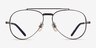 Ray-Ban RB8225V Aviator Gunmetal TitaniumEyeglass Frames from EyeBuyDirect, Front View