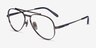 Ray-Ban RB8225V Aviator Gunmetal TitaniumEyeglass Frames from EyeBuyDirect, Angle View