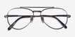 Ray-Ban RB8225V Aviator Gunmetal TitaniumEyeglass Frames from EyeBuyDirect, Closed View