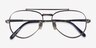 Ray-Ban RB8225V Aviator Gunmetal TitaniumEyeglass Frames from EyeBuyDirect, Closed View