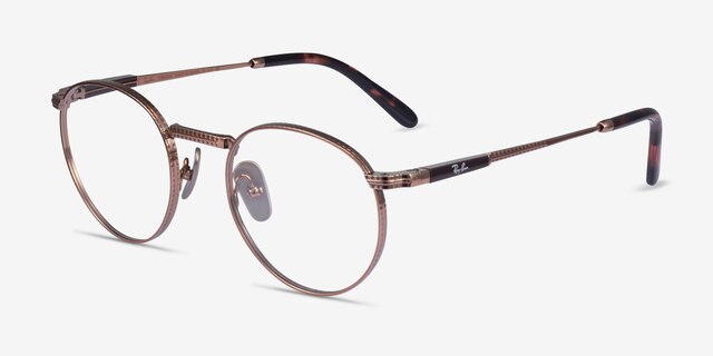 Ray-Ban RB8237V Rose Gold TitaniumEyeglass Frames from EyeBuyDirect, Angle View
