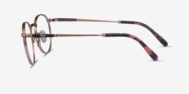 Ray-Ban RB8237V Rose Gold TitaniumEyeglass Frames from EyeBuyDirect, Side View