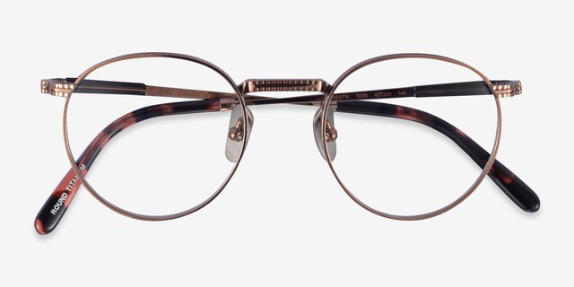 Ray-Ban RB8237V Rose Gold TitaniumEyeglass Frames from EyeBuyDirect, Closed View