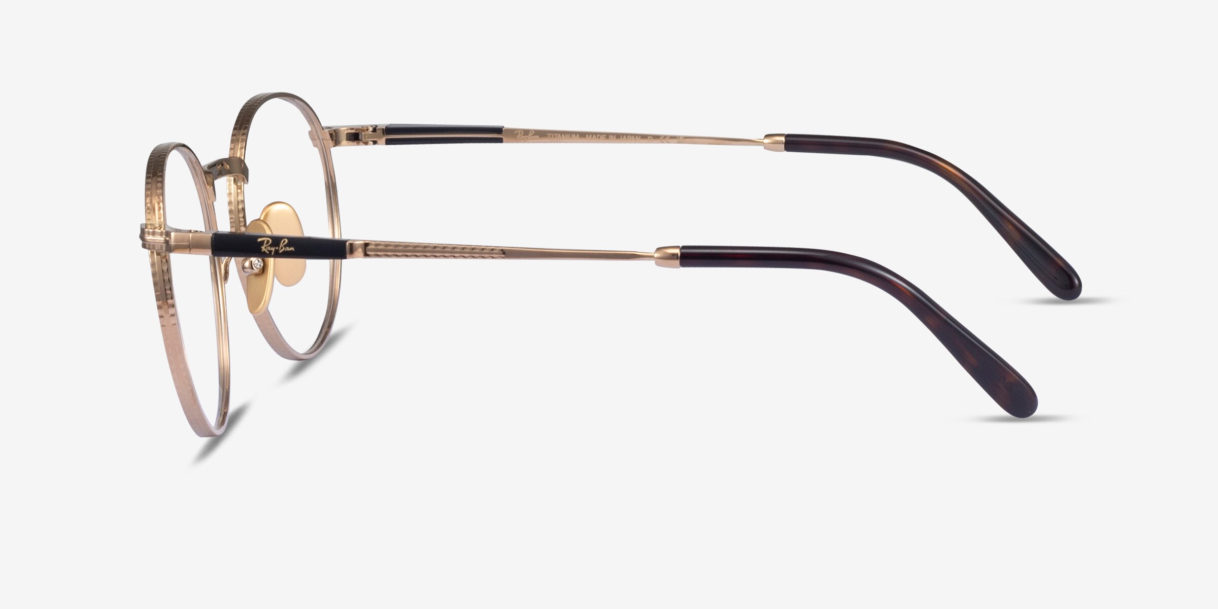 Ray-Ban Round Gold Titanium Glasses frames Ray-Ban RB3447V Round Metal Optics Eyeglasses | LensCrafters main image 3