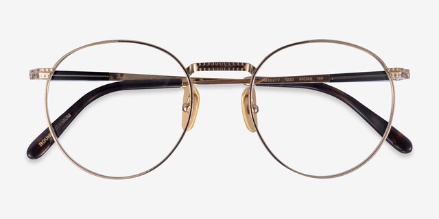 Ray-Ban RB8237V Shiny Gold TitaniumEyeglass Frames from EyeBuyDirect, Closed View