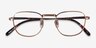 Ray-Ban RB8258V Frank Shiny Rose Gold TitaniumEyeglass Frames from EyeBuyDirect, Closed View