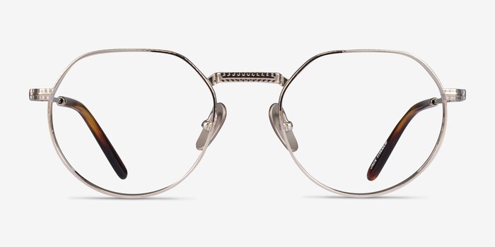 Ray-Ban RB8265V Jack Shiny Silver Titanium Montures de lunettes de vue d'EyeBuyDirect