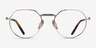 Ray-Ban RB8265V Jack Shiny Silver TitaniumMontures de lunettes de vue d'EyeBuyDirect, Vue de Face