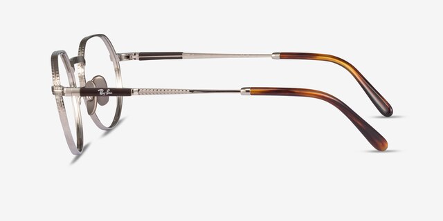 Ray-Ban RB8265V Jack Shiny Silver TitaniumMontures de lunettes de vue d'EyeBuyDirect, Vue de Côté