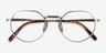 Ray-Ban RB8265V Jack Shiny Silver TitaniumMontures de lunettes de vue d'EyeBuyDirect, Vue Rapprochée