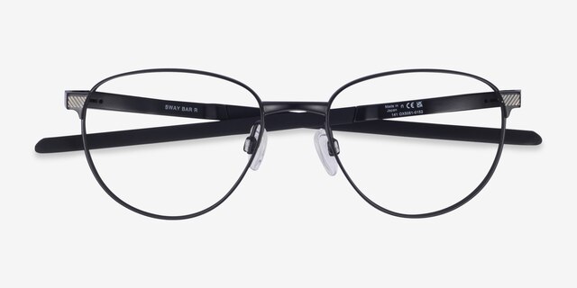 Oakley Sway Bar R Black TitaniumEyeglass Frames from EyeBuyDirect, Closed View