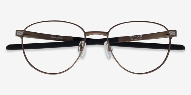 Oakley Sway Bar R Bronze TitaniumEyeglass Frames from EyeBuyDirect, Closed View