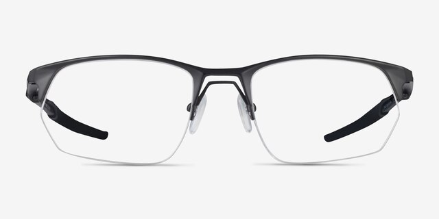 Oakley Wire Tap 2.0 Rx Satin Black TitaniumEyeglass Frames from EyeBuyDirect, Front View