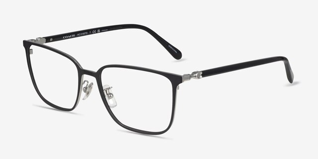 Coach HC5195TD Matte Black Silver TitaniumEyeglass Frames from EyeBuyDirect, Angle View