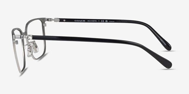 Coach HC5195TD Matte Black Silver TitaniumEyeglass Frames from EyeBuyDirect, Side View
