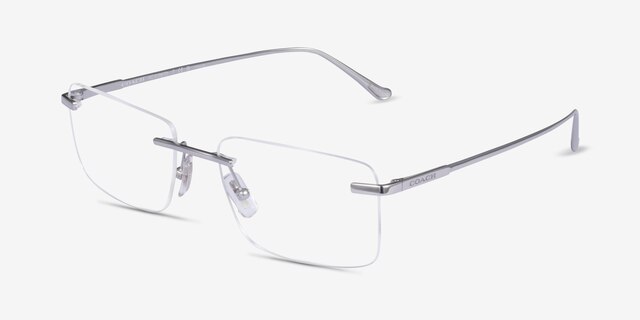 Coach HC5196TD Shiny Silver TitaniumEyeglass Frames from EyeBuyDirect, Angle View