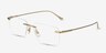 Coach HC5196TD Shiny Gold TitaniumEyeglass Frames from EyeBuyDirect, Angle View