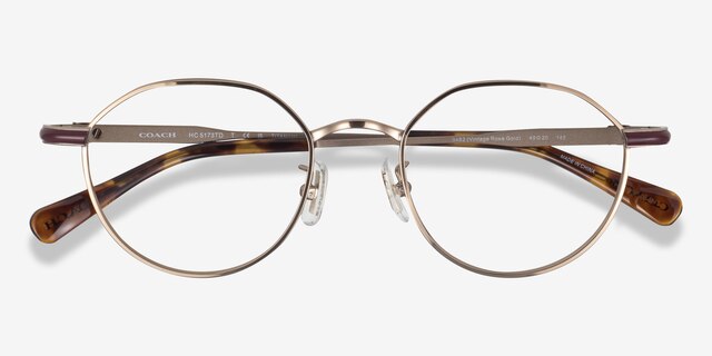 Coach HC5173TD Vintage Rose Gold TitaniumEyeglass Frames from EyeBuyDirect, Closed View