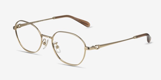 Coach HC5194TD Shiny Light Gold TitaniumEyeglass Frames from EyeBuyDirect, Angle View