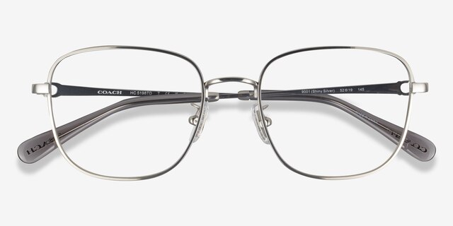 Coach HC5198TD Shiny Silver TitaniumEyeglass Frames from EyeBuyDirect, Closed View