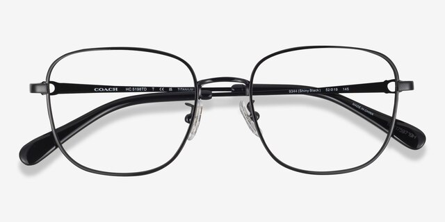 Coach HC5198TD Shiny Black TitaniumEyeglass Frames from EyeBuyDirect, Closed View