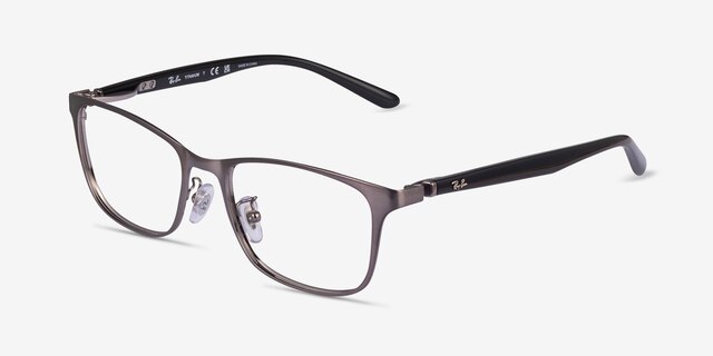 Ray-Ban RB8773D Gunmetal TitaniumEyeglass Frames from EyeBuyDirect, Angle View