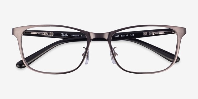 Ray-Ban RB8773D Gunmetal TitaniumEyeglass Frames from EyeBuyDirect, Closed View