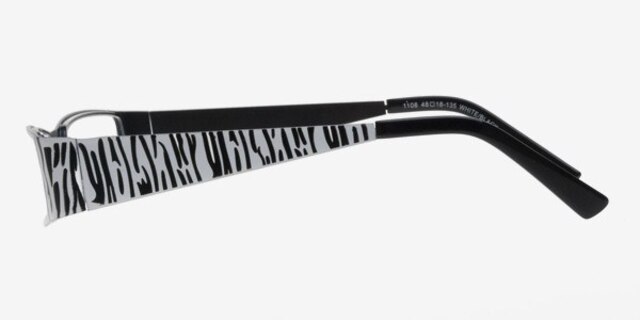 Zymoetz White MetalEyeglass Frames from EyeBuyDirect, Side View