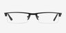 Malmo Black MetalEyeglass Frames from EyeBuyDirect, Front View
