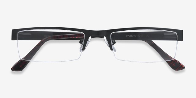 Malmo Black MetalEyeglass Frames from EyeBuyDirect, Closed View