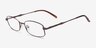 Oxelosund Brun MétalMontures de lunettes de vue d'EyeBuyDirect, Vue d'Angle