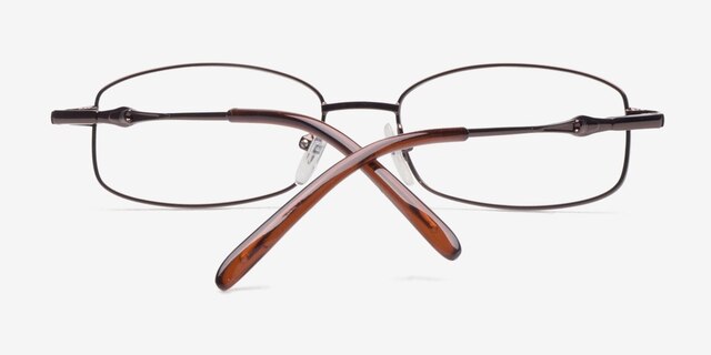 Oxelosund Brun MétalMontures de lunettes de vue d'EyeBuyDirect, Vue Rapprochée