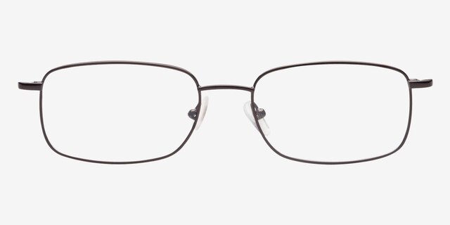 Model 47 Brown MetalEyeglass Frames from EyeBuyDirect, Front View