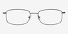 Model 47 Brown MetalEyeglass Frames from EyeBuyDirect, Front View