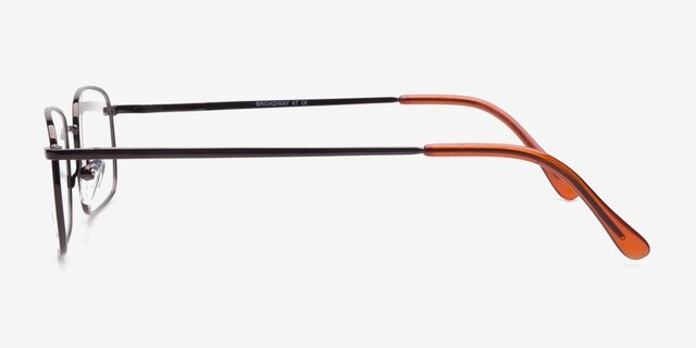 Model 47 Brown MetalEyeglass Frames from EyeBuyDirect, Side View