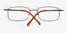 Model 47 Brown MetalEyeglass Frames from EyeBuyDirect, Closed View
