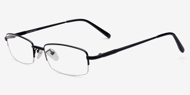 State Black MetalEyeglass Frames from EyeBuyDirect, Angle View