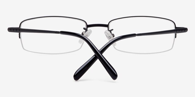 State Black MetalEyeglass Frames from EyeBuyDirect, Closed View